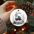 thumbnail image 4 of Customized Monkey Ornament Holiday Christmas, Personalized Monkey Lover Gift with Name, Monkey Christmas Pencil Drawing Ornament Present for Men Women, Custom Name Monkey Xmas Ornament Decor TcTz57, 4 of 6