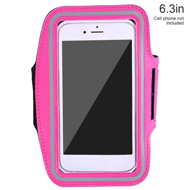 Seitruly Funda deportiva para brazalete, soporte para teléfono de 6,3 pulgadas para mujer, hombre, en la mano, bolsos para teléfono inteligente, Teléfono y Comunicación Rosado