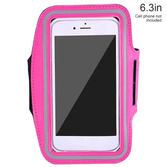 Moyic Funda deportiva para brazalete, soporte para teléfono de 6,3 pulgadas para mujer, hombre, en la mano, bolsos para teléfono inteligente, Teléfono y Comunicación Rosado