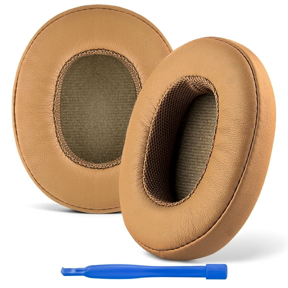 Linkidea Replacement Ear Pads for Skullcandy Crusher Wireless/Crusher Evo/Crusher ANC/Hesh 3/Venue ANC Headphones, Headset Earpads ( Protein Leather / Brown )