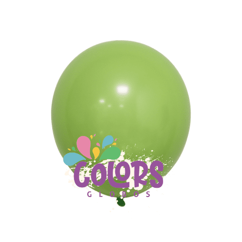 COLORS GLOBOS 12 pulgadas VERDE LIMA bolsa con 100 piezas para fiesta y decoración.