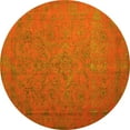 thumbnail image 1 of Ahgly Company Indoor Round Persian Yellow Bohemian Area Rugs, 6' Round, 1 of 4