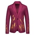 thumbnail image 1 of Styesk Vestes pour Hommes Style Décontracté Imprimé Bouton Blazer Col Rabattu Costume Manches Longues, 1 of 8