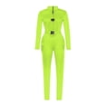 thumbnail image 1 of xiaxaixu Combinaison Aguichant pour Femmes, Couleur Unie Col Roulé Manches Longues, 1 of 8