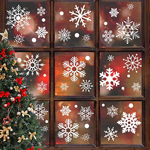 8x Merry Christmas Vinyl Decal Sticker Christmas Glass Party Bauble Milk Wine