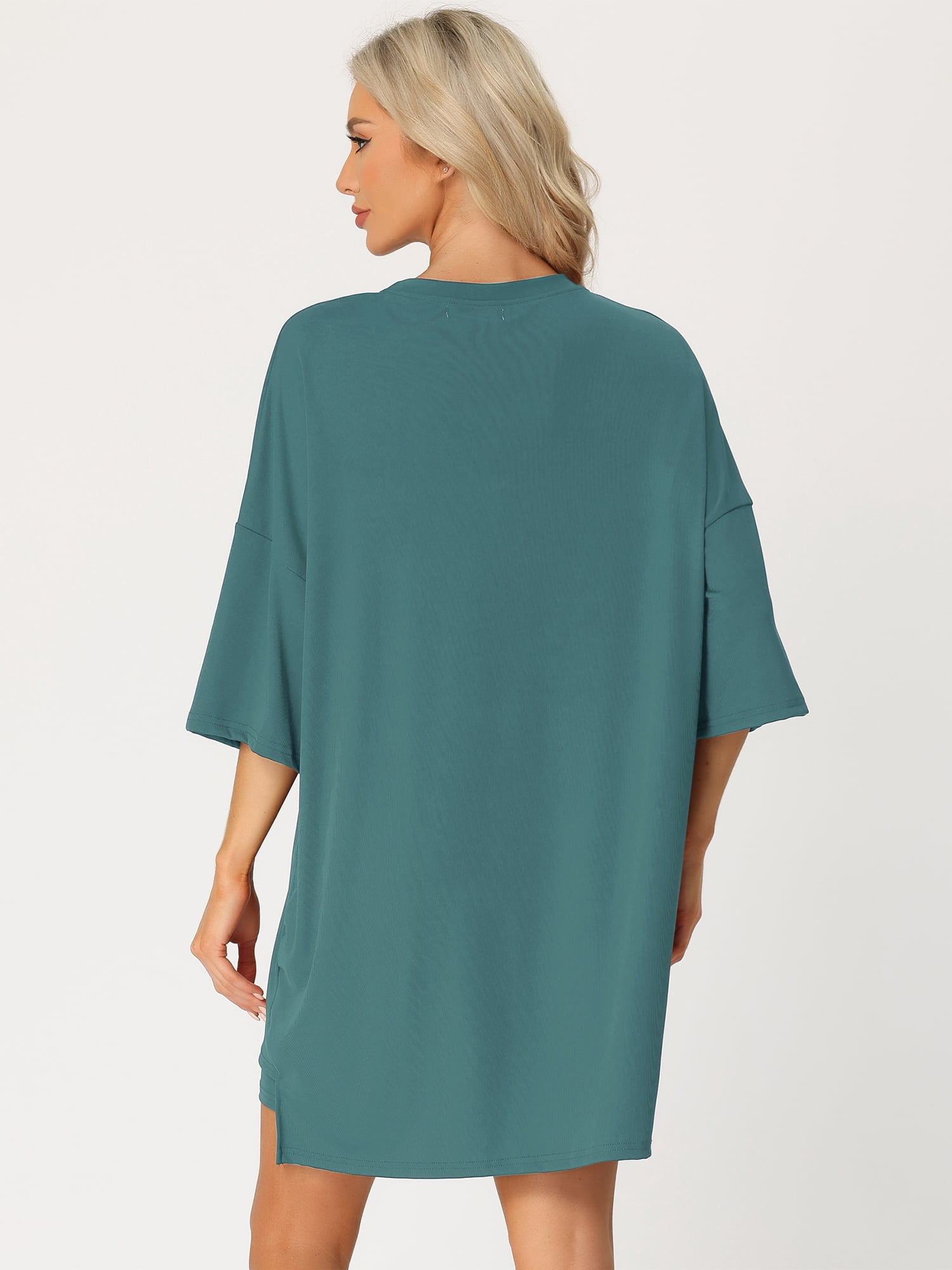 DARING DIVA Women's 2-Piece Plus Size  T-Shirt with Biker Shorts Set S Lake Green