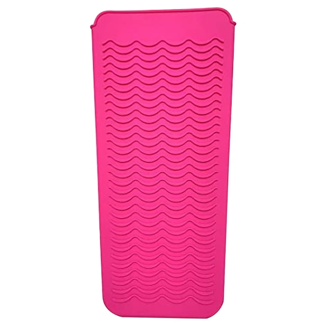 Seitruly Rizador Dido, alfombrilla de silicona resistente, bolsa de rizador, alisador de pelo, almohadilla, herramienta para el cabello caliente Cuidado del cabello Rosa roja Seitruly CE000431-04