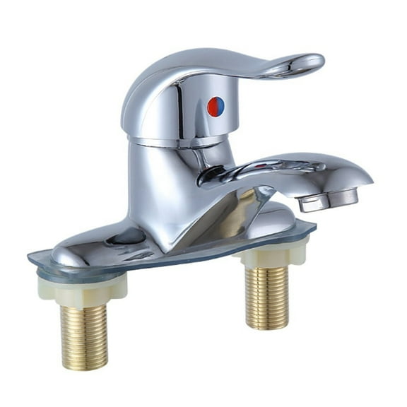acdanc Bathroom Sink Faucet, Chrome Plated Dual-Hole Basin Mixer, Smooth Ceramic Valve, Elegant Bathroom Faucets