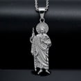 thumbnail image 4 of Fashion Personality 14K Yellow Gold Creative Statue With Rhinestone Religious God Inlaid Divine Charms Gold Color Men's Pendant, 4 of 6