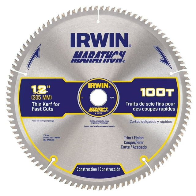 Hoja de sierra circular Irwin Marathon, 30 cm, carburo, 100 dientes
