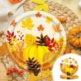 thumbnail image 4 of Zawou Thanksgiving Tableware Set, Festive Pumpkin and Maple Leaf Paper Plates, Napkins, Cups, Disposable Cutlery for Fall Harvest Party Decorations and Seasonal Celebrations, 4 of 6