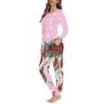 thumbnail image 3 of Conjunto de pijama de manga larga para mujer, ropa de dormir con diseño navideño, para Primavera e invierno, envío directo, 3 of 4