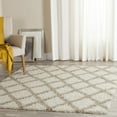 thumbnail image 3 of SAFAVIEH Dallas Jerrie Geometric Shag Area Rug, Ivory/Grey, 6' x 6' Square, 3 of 7