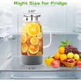 thumbnail image 4 of NestE Glass Pitcher with Lid, ZBUFAN 68oz/2 Liter Glass Water Pitcher with Handle and Lid, Anti-Slip Base Juice Jug for Ice Tea, Sun Tea, Sangria, Lemonade Fridge Pitchers for Drinks Gray, 4 of 14