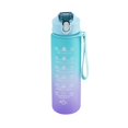 thumbnail image 1 of 900ml Sports water Bottle High Temperature Resistant Graduated Straw Cup Rainbow Frosted Progressive Color Water Cup Plastic Cup, 1 of 6