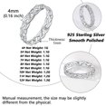 thumbnail image 3 of Anillos de cadena de nudo/n resistentes de plata compatibles con mujeres y hombres Vinta Eternity Ring Jewelry Size6, 3 of 5