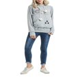 thumbnail image 2 of Ladies‘ Hooded Sweatshirt with Cat Print  Long Sleeve and Large Pocket, 2 of 9