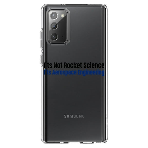 DistinctInk Clear Shockproof Hybrid Case for Galaxy Note 20 ULTRA (6.9" Screen) - TPU Bumper Acrylic Back Tempered Glass Screen Protector - Not Rocket Scient - Aerospace Engineering