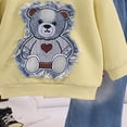 thumbnail image 5 of YEPGAR Infant Girls Suits Long Sleeve Printed Top Casual Pants Matching Outfit Autumn Cute Style Toddler Daily Sweatsuit (Light Yellow, 9-12 Months), 5 of 5