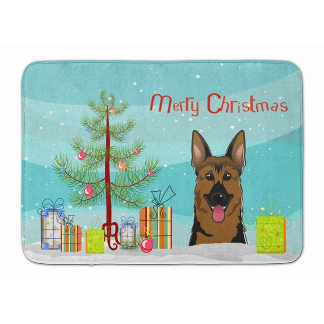 Carolines Treasures BB1583RUG Christmas Tree & German Shepherd Tapis en Mousse à Mémoire de Forme Lavable en Machine