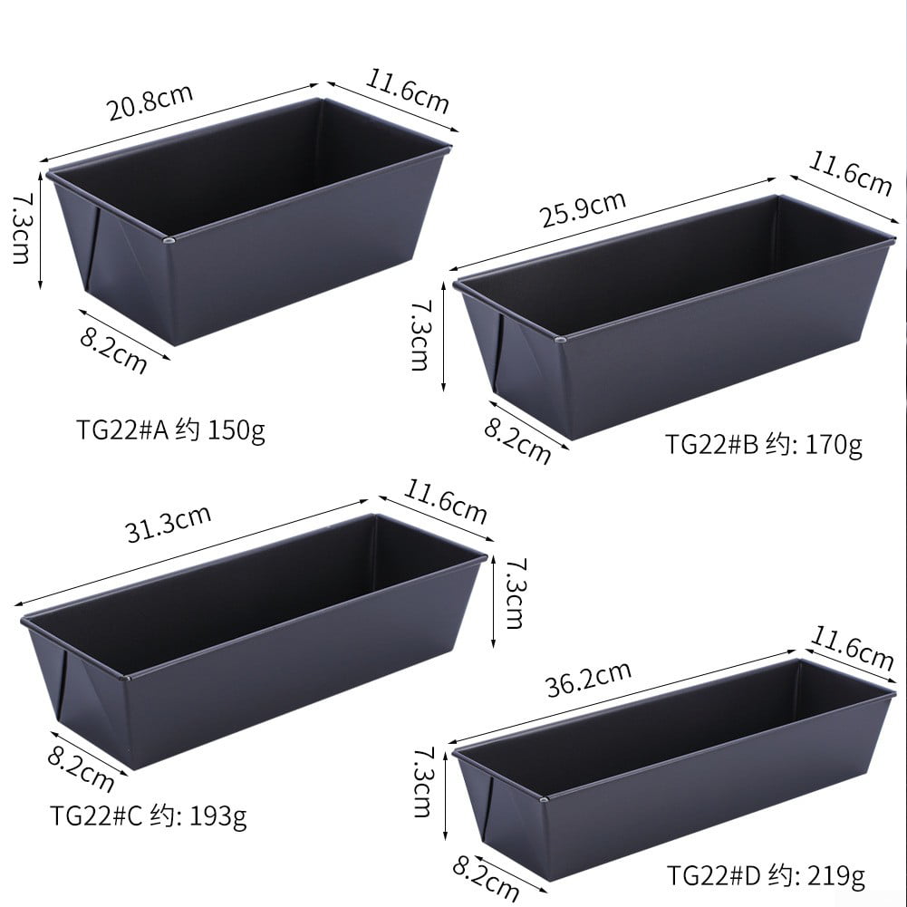 Details about   Non-stick Carbon Steel Cake Baking Mold Toast Bread Tin Bakeware Pan Loaf E8V2 