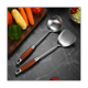 thumbnail image 2 of Espátula de acero inoxidable para acero al carbono, espátula de acero inoxidable para wok de metal, juego de herramientas para wok, cucharón para sopa con mango de madera, 2 of 6