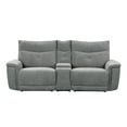 thumbnail image 3 of Lexicon Tesoro 3-Piece Wood & Fabric Love seat with Cupholders in Dark Gray, 3 of 9