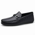 thumbnail image 3 of Men's Casual Loafers Slip On Leather Shoes Comfortable Lightweight Driving Shoes Male Moccasins Classic Penny Loafer Flats Boat Shoes Outdoor Walking Shoes, 3 of 13