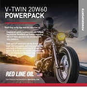 Red Line 90231 20W60HD Powersport Motor Oil V-Twin - 1 Powerpack Kit
