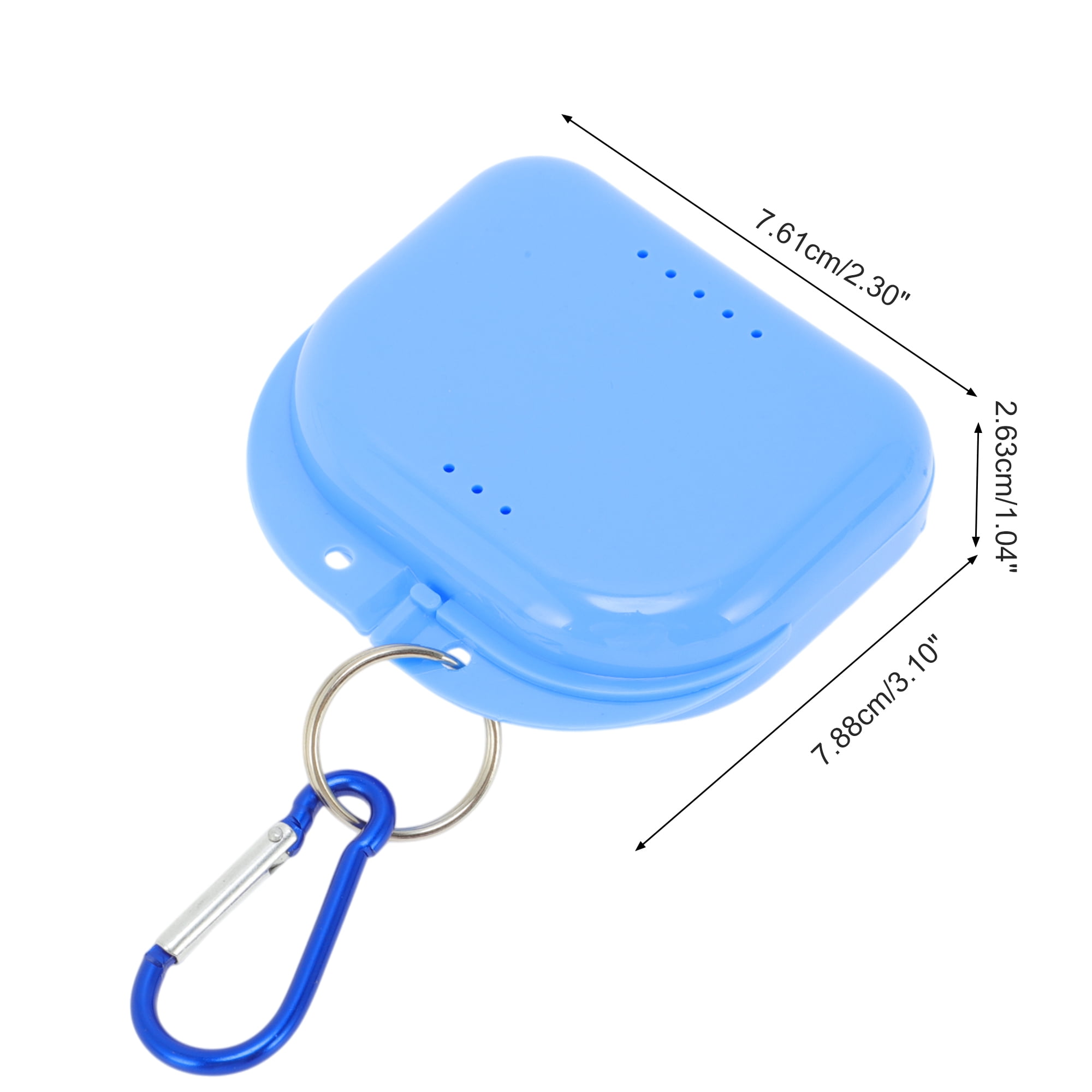 Unique Bargains Compact Braces Box with Buckle 1 Pc Blue