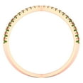 thumbnail image 3 of 0.245 ct Round Cut Natural Peridot Statement 18K Rose Gold Womens Engagement Ring, 3 of 5