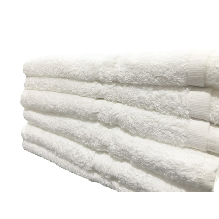 12 Pack Economy 100% Cotton Bath towels 24X48 White for Hotel/Motel, Large  GYM Towels, Salon Towels
