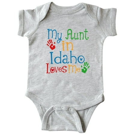

Inktastic My Aunt in Idaho Loves Me Gift Baby Boy or Baby Girl Bodysuit