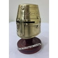 thumbnail image 4 of THORINSTRUMENTS Knight Templar Brass Mini Helmet W/Red Stand Decorative Item Rustic Vintage Home Decor Gifts, 4 of 4