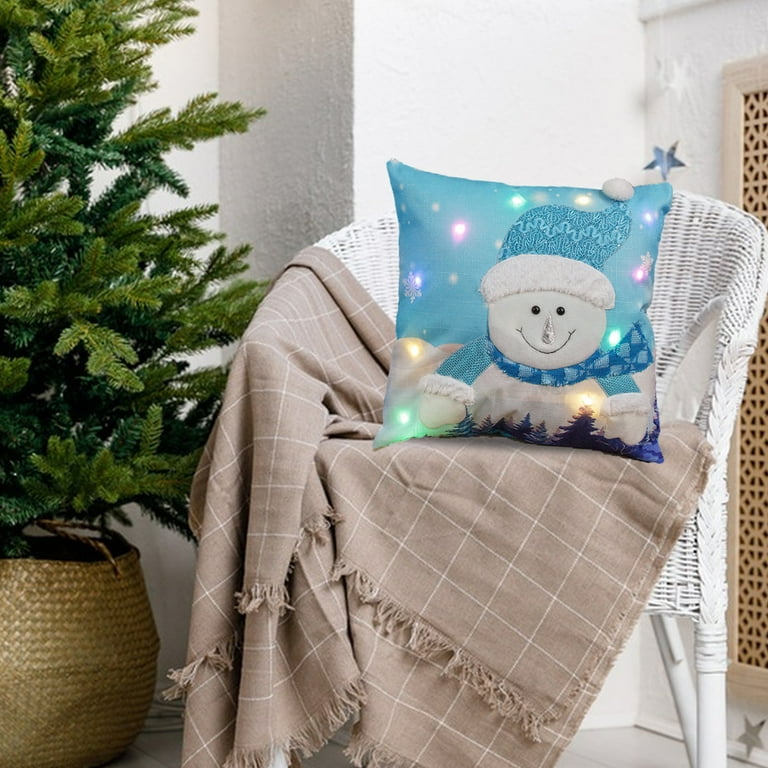 Christmas Decorations Led Lighted Christmas Pillows Holloyiver LED