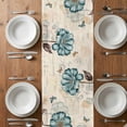 thumbnail image 6 of Blue Tulip Table Runner - 72 Inch Long, Kitchen Dining Table Runner Dresser Scarves, Vintage Flowers Leaves Butterfly Botanical Farmhouse Decor for Coffee Tables Wedding Party Banquet, 6 of 8