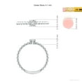 thumbnail image 5 of ANGARA Natural Diamond Solitaire Beaded Shank Ring in 14K White Gold for Women (Size-4.1mm| Color-H| Clarity-SI2) | April Birthstone, Anniversary, Jewelry Gift for Women | Natural Diamond Ring, 5 of 10