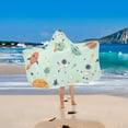 thumbnail image 2 of Yayeee Kids Hooded Towels Toddler Soft Absorbent Beach Bathing Wrap 50" x 23.5", Space Patterns, 2 of 5