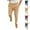 Beige, variant on Mens Dress Pants 2024 Slim Casual Pants Flat Front Stretch Tapered Pants Work Office Fall Fashion Trousers Pockets