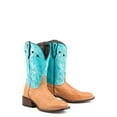 thumbnail image 2 of Stetson Womens Tan/Turquoise Leather 11In Jbs Cowboy Boots 9.5, 2 of 2
