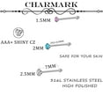 thumbnail image 6 of Charmark L Shaped Colorful CZ Diamond & Stainless Steel Nose Studs Rings, 120-Piece, 6 of 8
