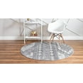 thumbnail image 4 of Rugs.com Oregon Collection Rug – 3 Ft Round Gray Low-Pile Rug Perfect For Kitchens, Dining Rooms, 4 of 9