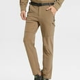 thumbnail image 4 of Tdoqot Hiking Cargo Pants for Men- Cotton Outdoor Breathable Slim Casual Mens Pants Coffee, 4 of 9