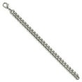 thumbnail image 3 of Stainless Steel Polished 8.5in Curb Chain Bracelet; 8.5 inch; Lobster (Fancy) Clasp; for Adults and Teens; for Women and Men, 3 of 4