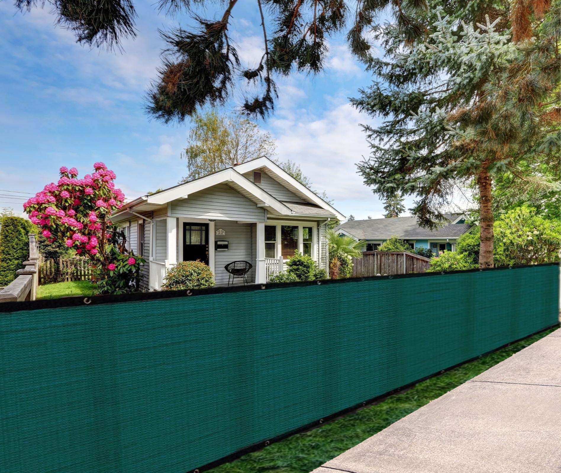 BalajeesUSA privacy screen 6 by 50 ft 165 gsm Clearance, Green