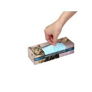 BOS Odor-Sealing Cat Poop Bags for Pet Waste & Kitty Litter - Disposal Bags - Scent-Free (60 bags) [Size: L, Color: Light blue]
