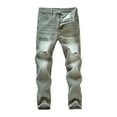 thumbnail image 4 of Cargo Pants For Boys Size 14 Boy's Ripped Jeans Stacked Destroyed Distressed Skinny Fit Fashion Comfy Denim Jeans Pants Pants For Teens Jeans, 4 of 6
