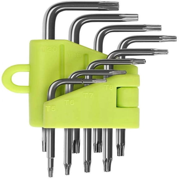 LEEYNEER Offset Torx Wrenches  8 Piece Torx Allen Wrench Kit  Star Screwdriver T5 T6 T7 T8 T9 T10 T15 T20  Wrench Sets Hand Tools Torx Hex Wrenches