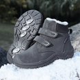 thumbnail image 2 of CAICJ98 Toddler Girl Winter Boots Cold Weather Baby Faux Fur Winter Shoes for Kids Grey (Big Kid),4.5, 2 of 6