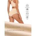 thumbnail image 2 of 5 Pack Plus Size Basic Panties Set, Women's Plus Solid High Waist Medium Stretch Soft Underwear Five Piece Set, 2 of 5